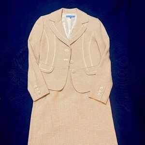Cream Antonio Melani Tweed Suit Set